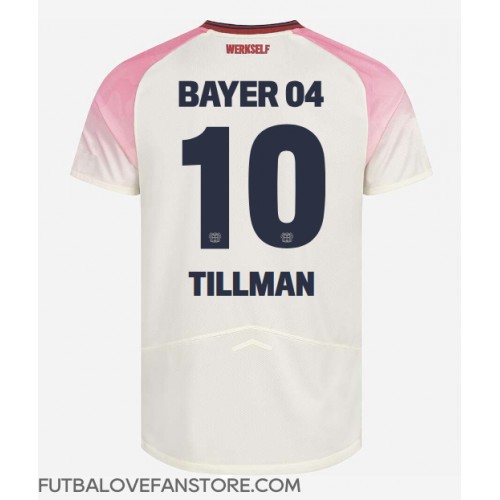 Bayer Leverkusen Malik Tillman #10 Vonkajší futbalový dres 2025-26 Krátky Rukáv Bayer Leverkusen Malik Tillman #10 Vonkajší futbalový dres 2025-26 Krátky Rukáv